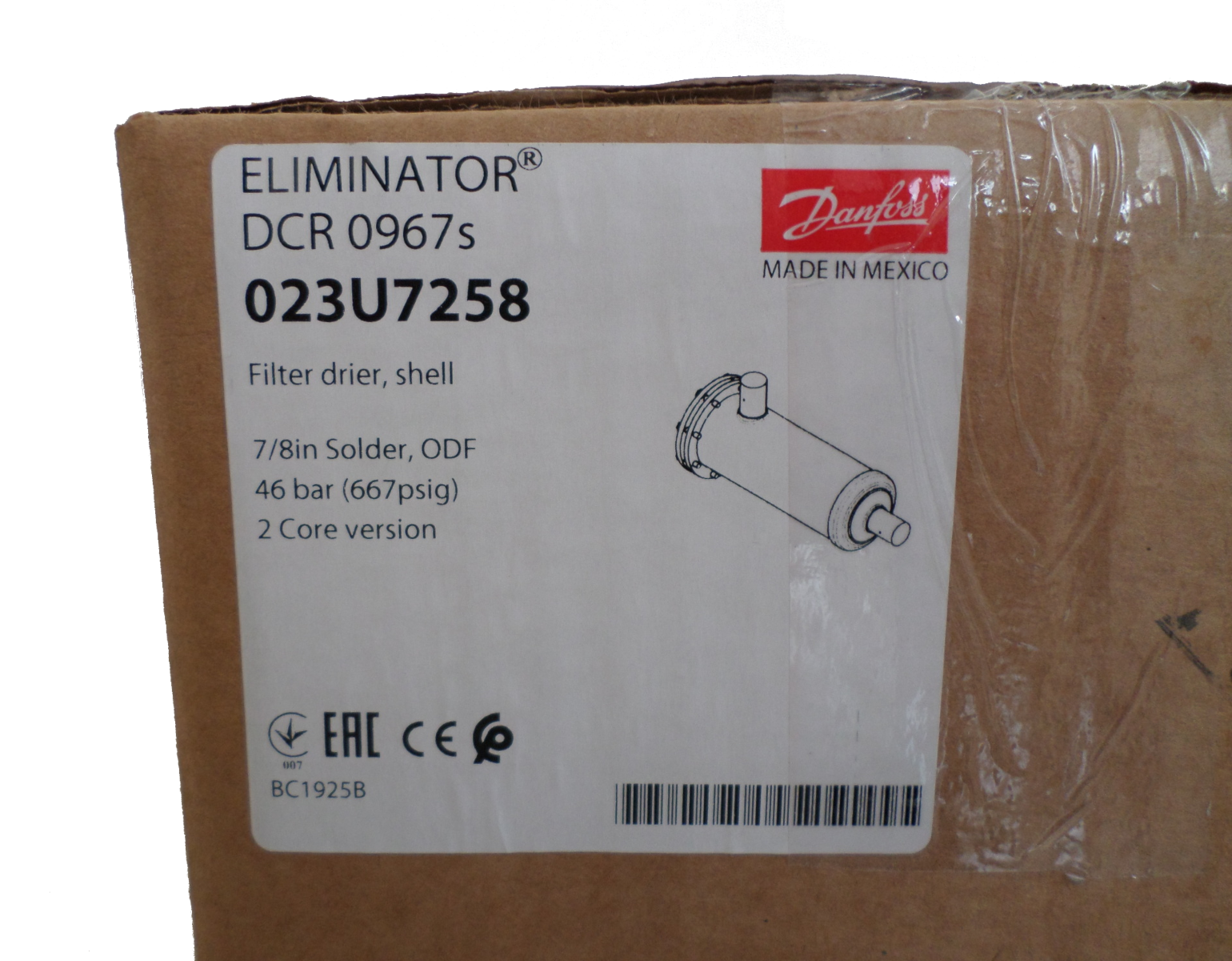 Carcaça Filtro Secador Dcr 0967 Solda Danfoss 023u7258 (5)