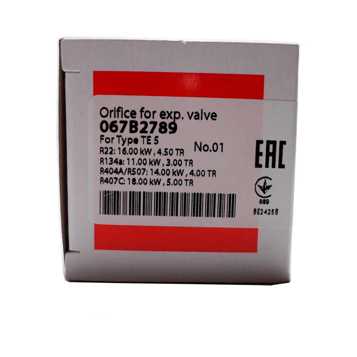 Orificio Nº 1 Para Valvula Expansao T5 Te5 Danfoss 067b2789 Caixa