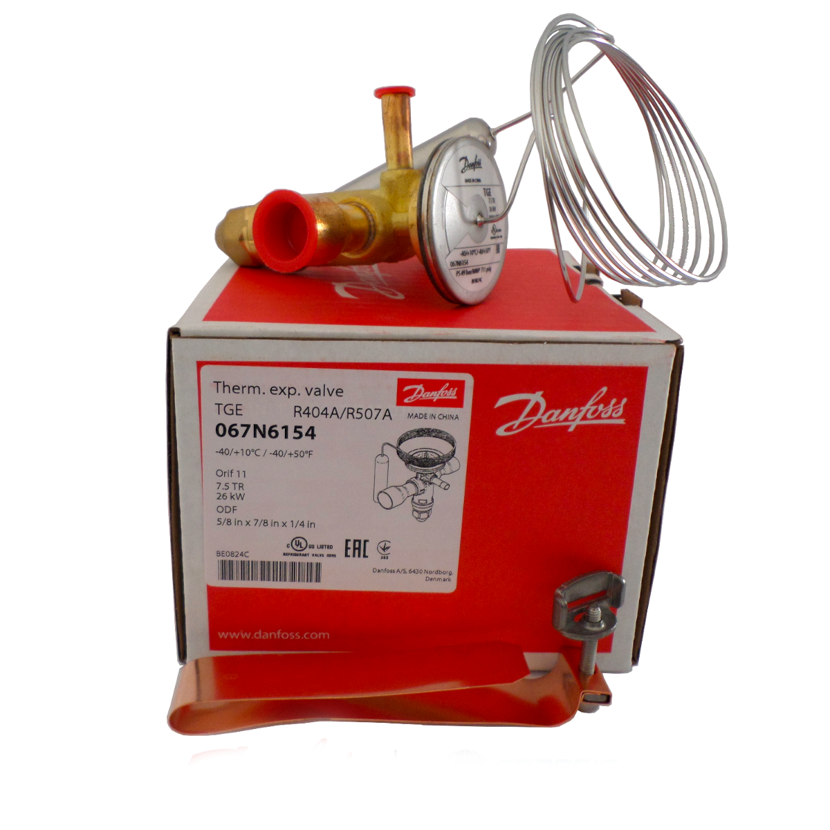 Válvula De Expansão Tge Danfoss 067n6154 Peça + Caixa Capa